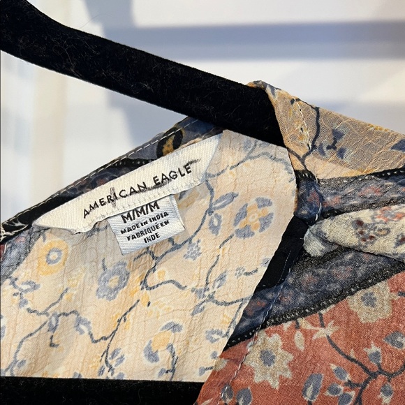 American Eagle Outfitters Multicolor Patchwork Blouse - Picture 2 of 6